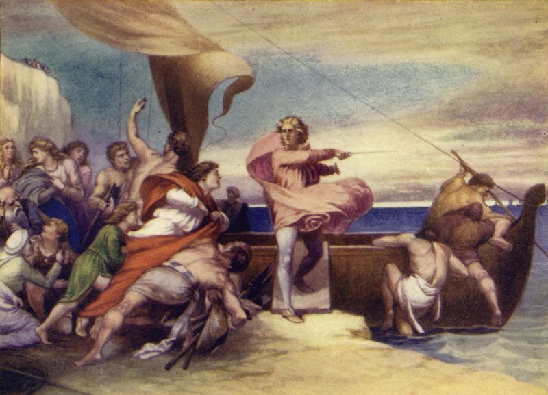 Alfred opildnede sakserne til at gøre modstand mod danskerne af George Frederick Watts