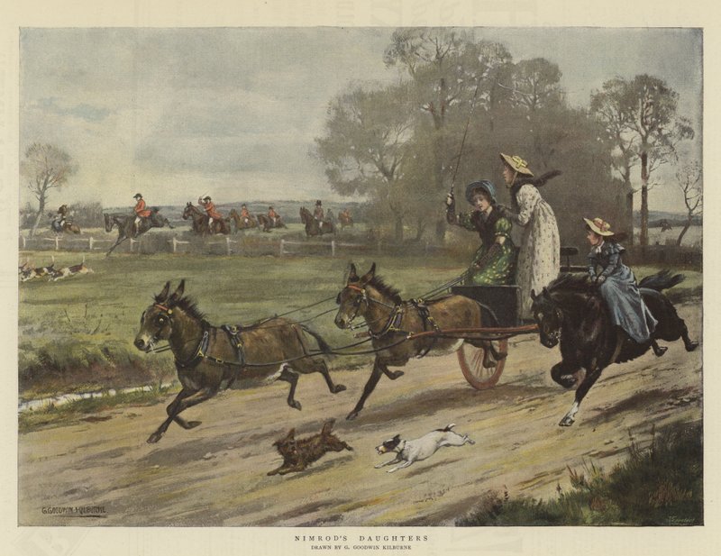 Nimrods døtre (chromolitho) af George Goodwin Kilburne