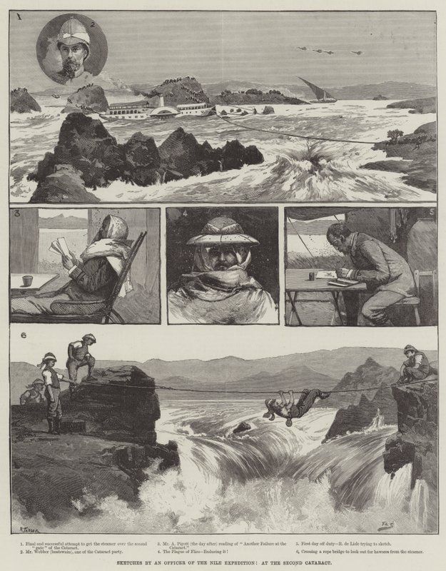 Skitser af en officer fra Nil-ekspeditionen ved den anden grå stær af George L. Seymour