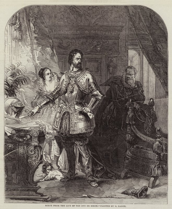 Scene fra Duc de Birons liv af George Lance