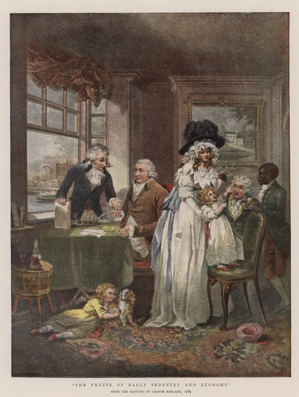 Frugterne af tidlig industri og økonomi (chromolitho) af George Morland
