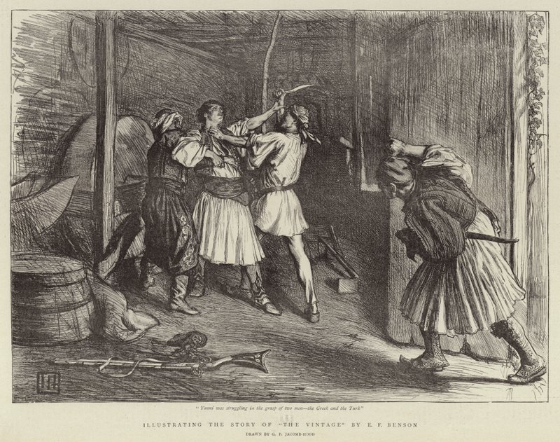 Illustration af historien om årgangen af E F Benson af George Percy Jacomb Hood