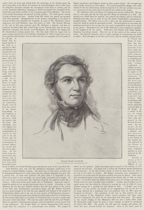 Souvenir fra Mr Gladstone af George Richmond