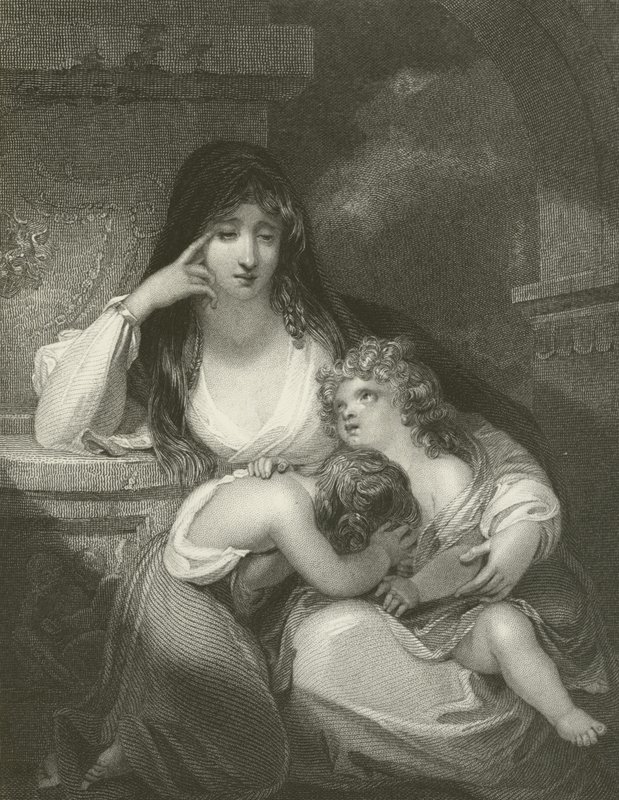 Lady Pamela Fitzgerald, enken efter Lord Edward Fitzgerald og hendes børn af George Romney