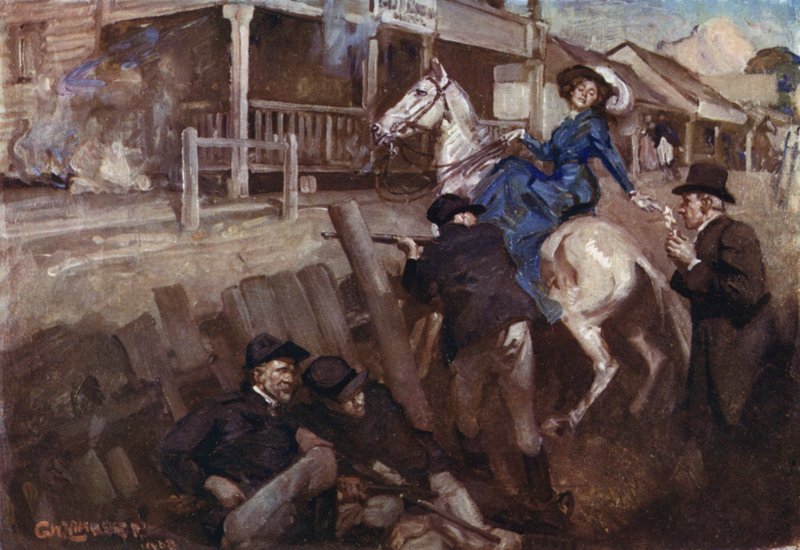 Illustration til Romance of Empire, Australien af George Washington Lambert