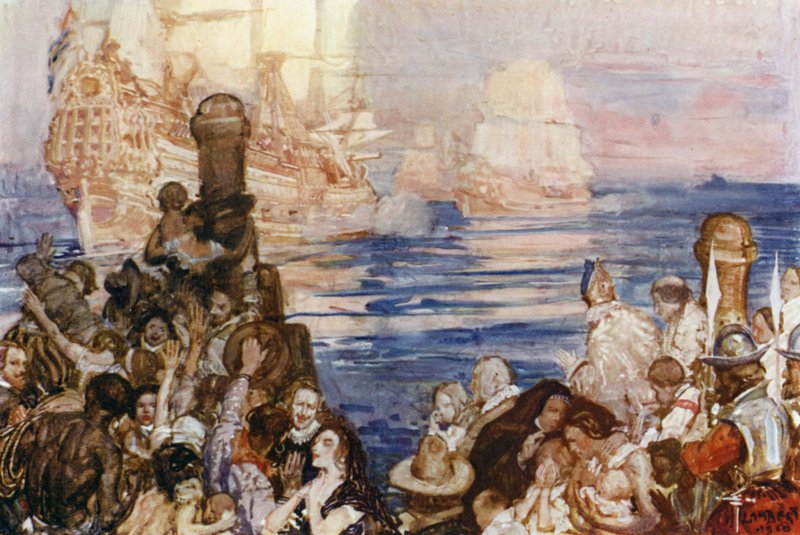 Illustration til Romance of Empire, Australien af George Washington Lambert