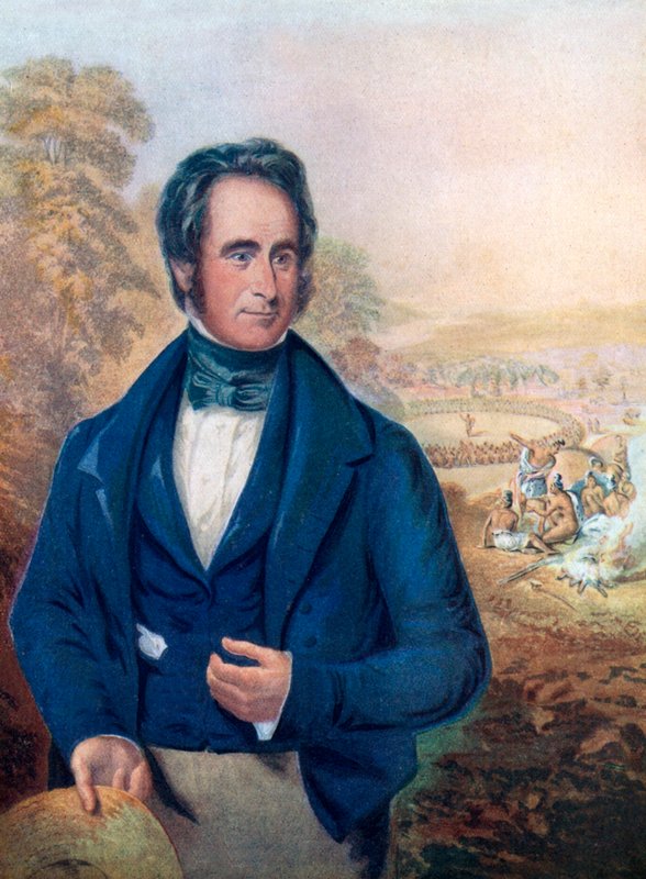 Pastor Robert Moffat, apostlen af Bechuana (farvelitografi) af George (after) Baxter