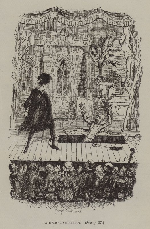 En opsigtsvækkende effekt (gravering) af George (after) Cruikshank