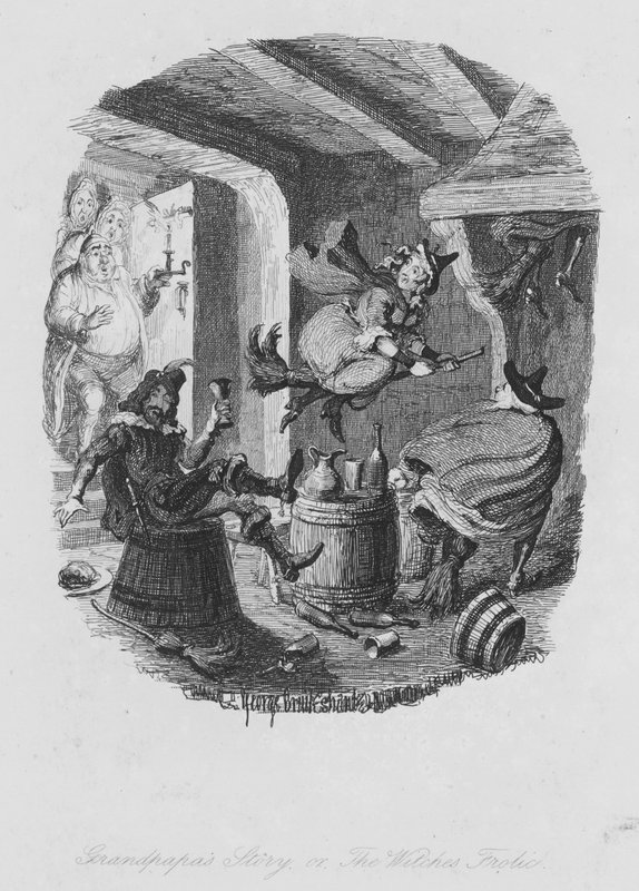 Bedstefars historie eller heksene boltrer sig (gravering) af George (after) Cruikshank