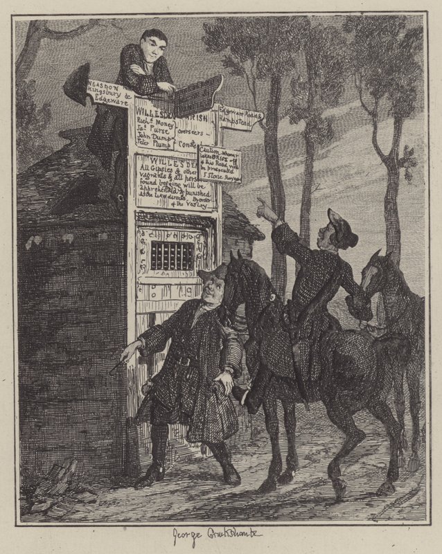 Illustration til Jack Sheppard (gravering) af George (after) Cruikshank