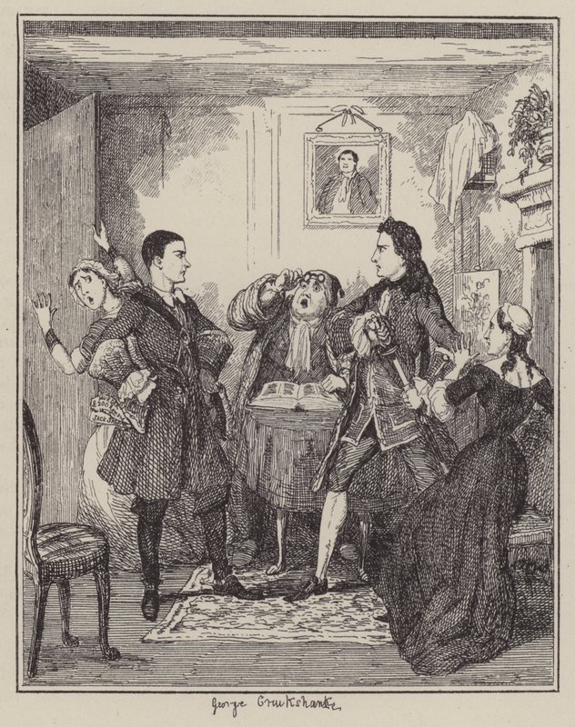 Illustration til Jack Sheppard (gravering) af George (after) Cruikshank