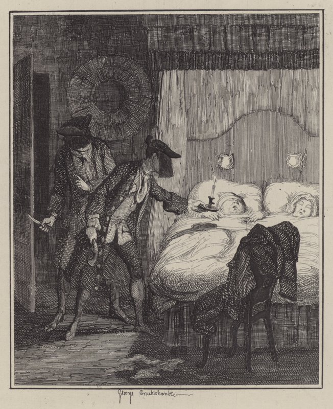 Illustration til Jack Sheppard (gravering) af George (after) Cruikshank