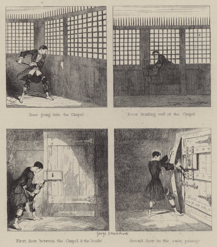 Illustration til Jack Sheppard (gravering) af George (after) Cruikshank