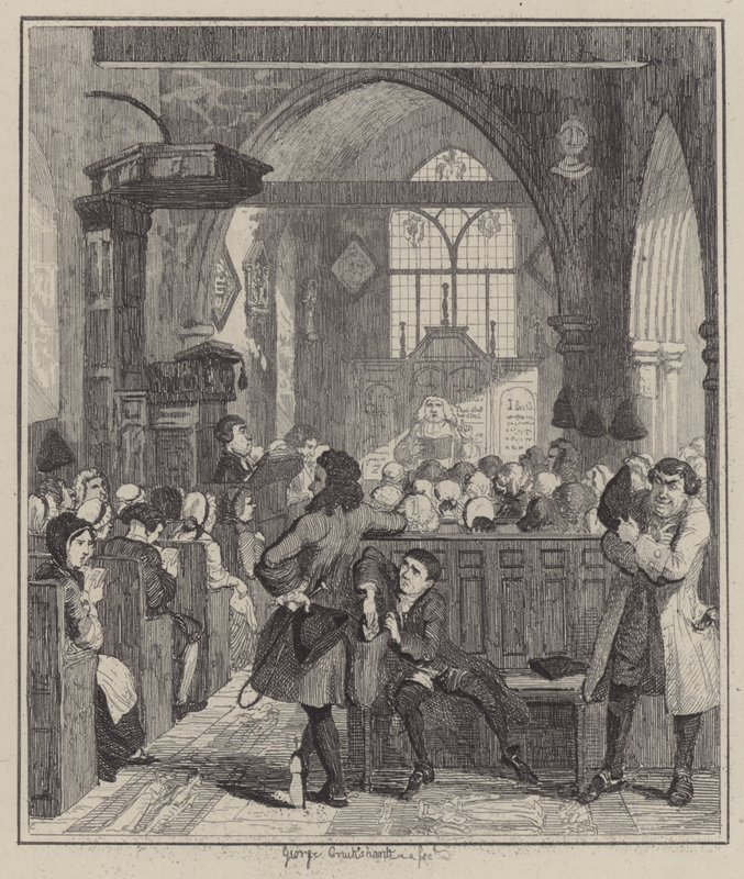Illustration til Jack Sheppard (gravering) af George (after) Cruikshank