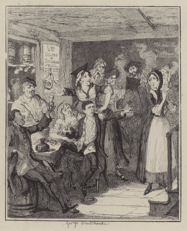 Illustration til Jack Sheppard (gravering) af George (after) Cruikshank