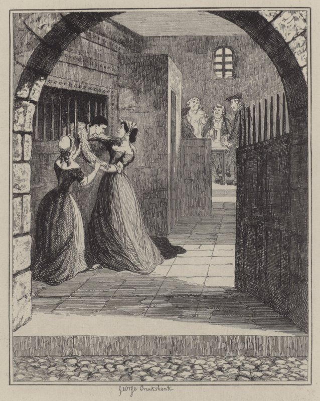 Illustration til Jack Sheppard (gravering) af George (after) Cruikshank