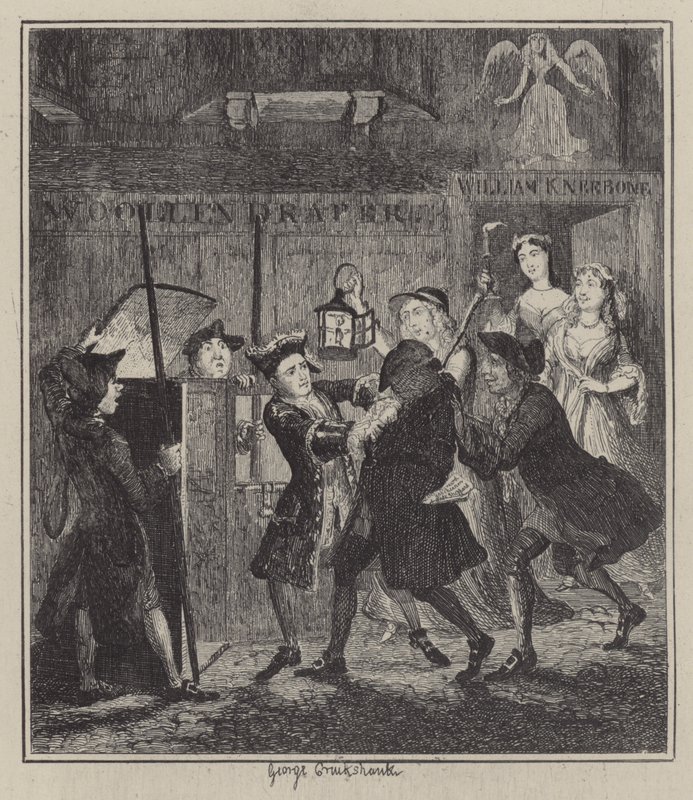 Illustration til Jack Sheppard (gravering) af George (after) Cruikshank