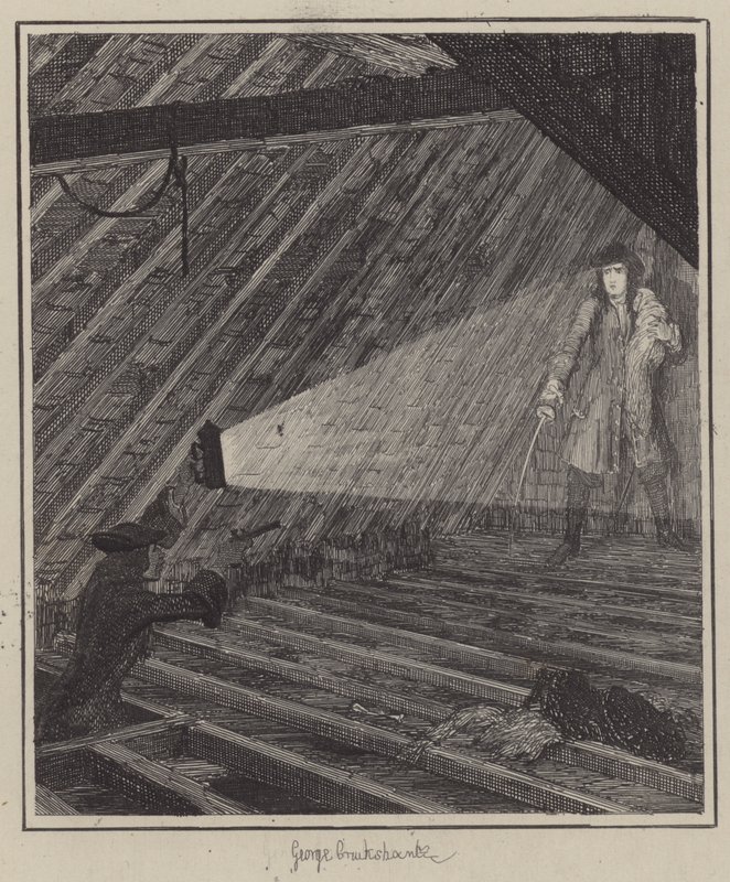 Illustration til Jack Sheppard (gravering) af George (after) Cruikshank