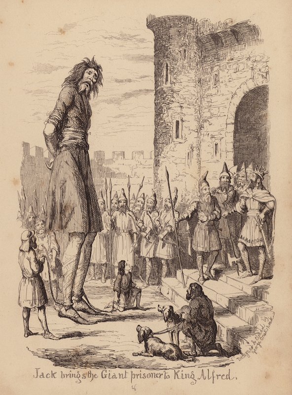 Jack og bønnestagen (kobberstik) af George (after) Cruikshank