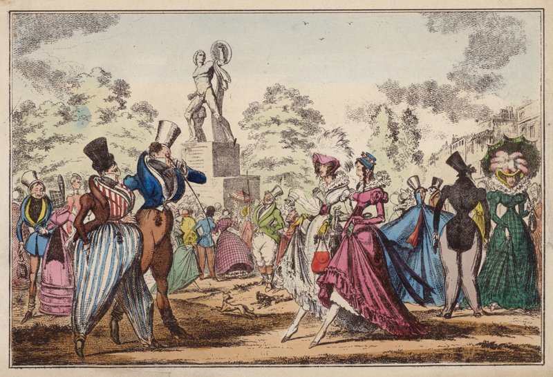 Monstrositeter fra 1822 (farvet gravering) af George (after) Cruikshank