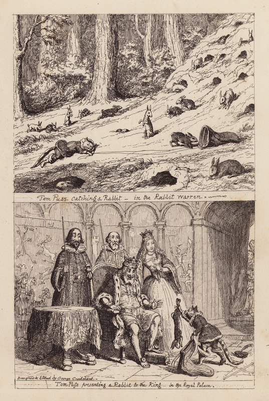 Den Bestøvlede Kat (indgravering) af George (after) Cruikshank