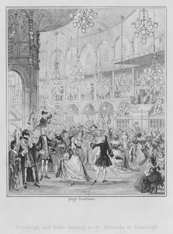 Randulph og Hilda danser i Rotunden ved Ranelagh (gravering) af George (after) Cruikshank