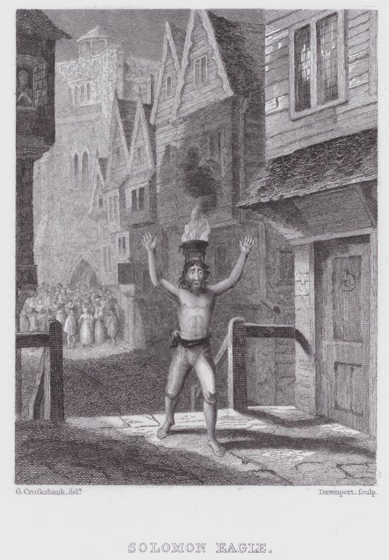 Solomon Eagle (gravering) af George (after) Cruikshank