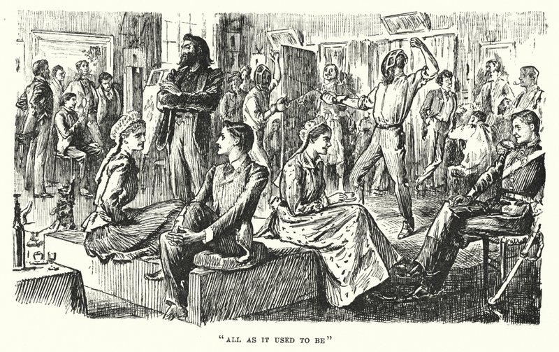 Illustration til Trilby af George du Maurier (gravering) af George (after) Du Maurier