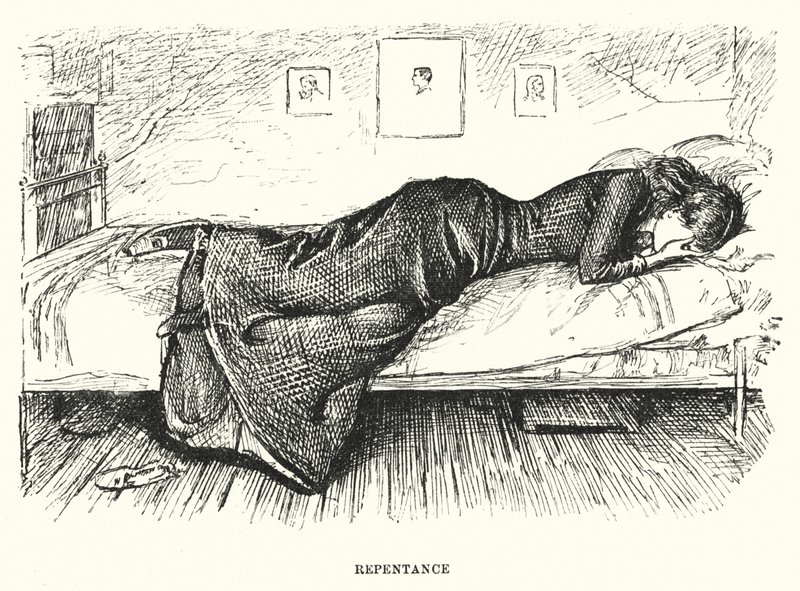 Illustration til Trilby af George du Maurier (gravering) af George (after) Du Maurier