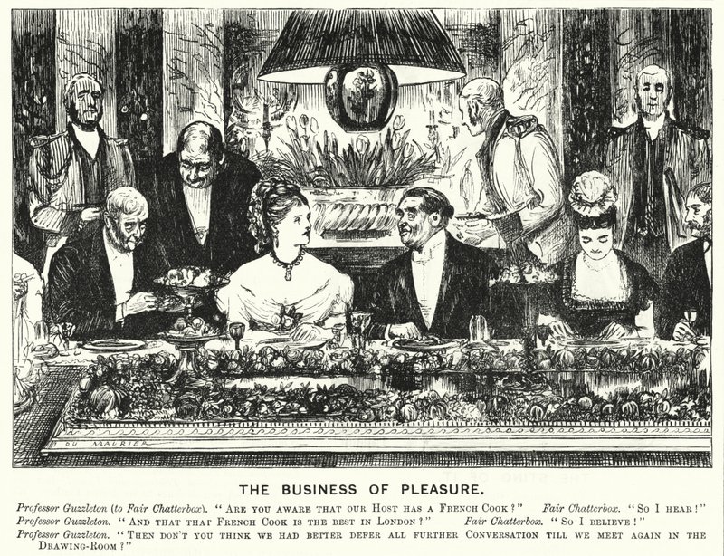 Punch tegneserie: The Business of Pleasure (gravering) af George (after) Du Maurier