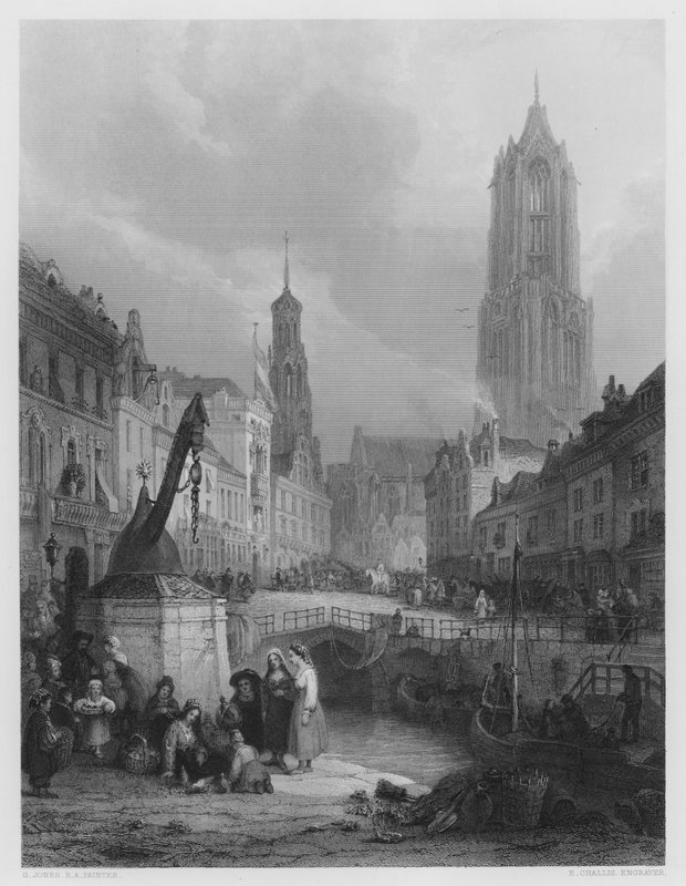 Utrecht, fra billedet i Vernon Gallery (gravering) af George (after) Jones