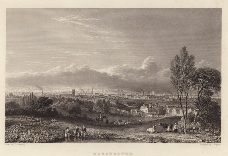 Manchester (gravering) af George (after) Pickering