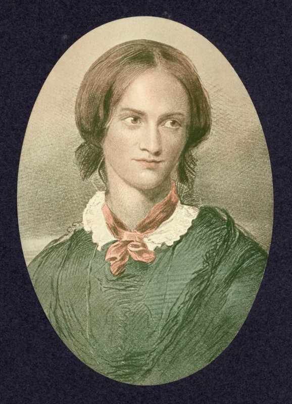 Charlotte Bronte, engelsk romanforfatter (farvet gravering) af George (after) Richmond
