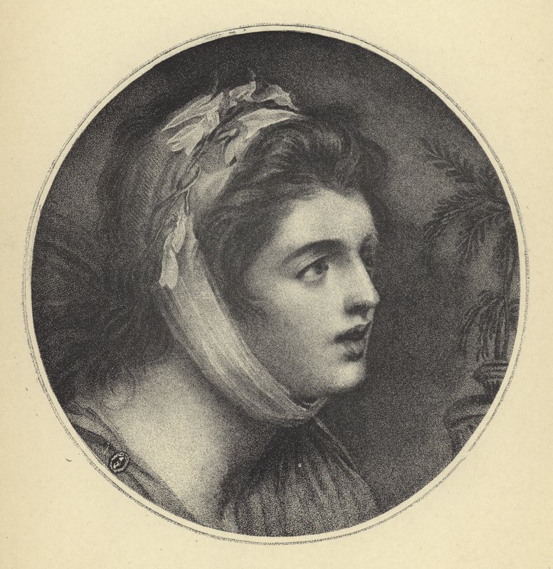 Lady Hamilton som sensibilitet (gravering) af George (after) Romney
