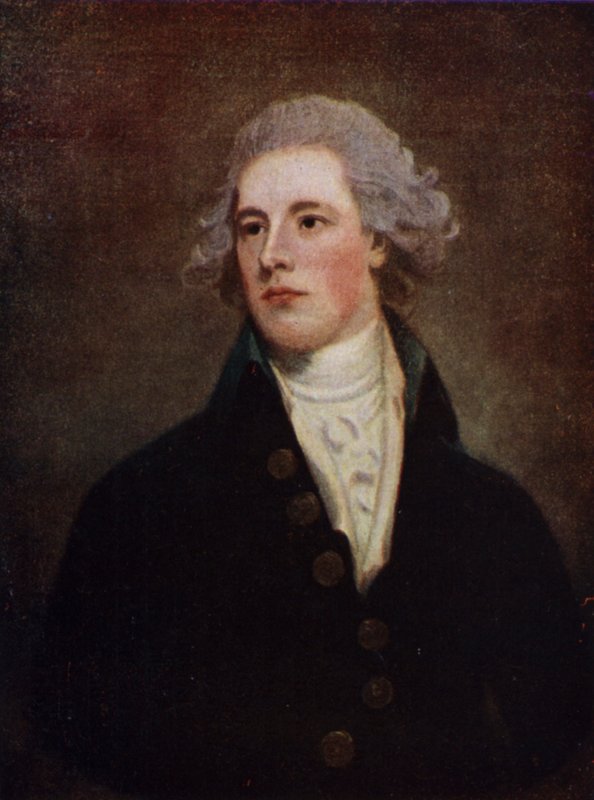 William Pitt den yngre, engelsk Tory-politiker og premierminister (farve litho) af George (after) Romney