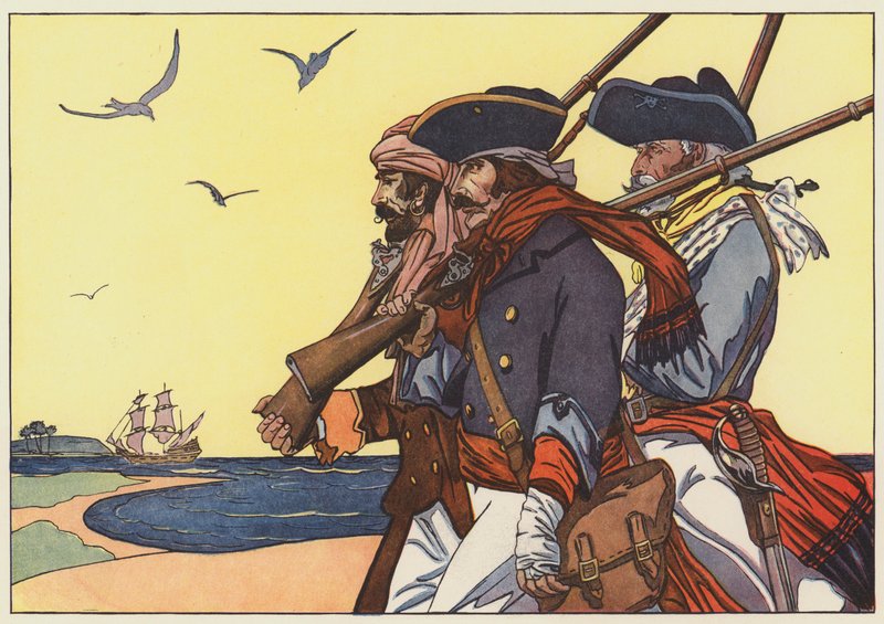 Pirater på øen Tortuga af George Alfred Williams
