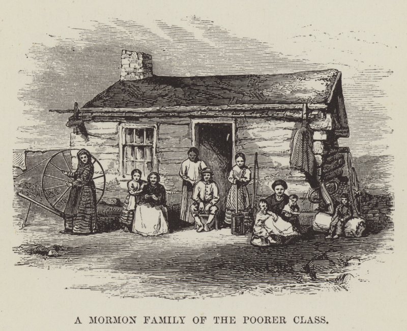 En mormonfamilie fra den fattigere klasse af George Augustus Sala