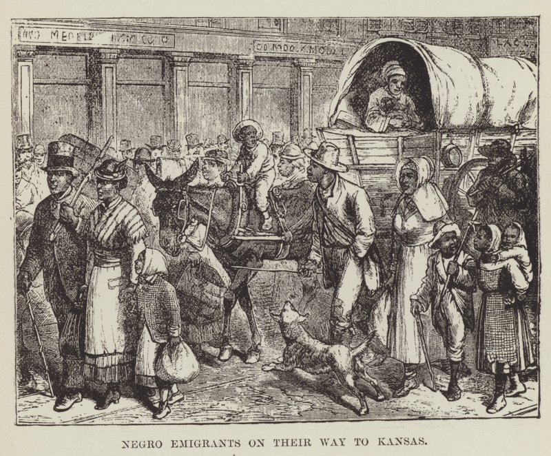 Sorte emigranter på vej til Kansas af George Augustus Sala