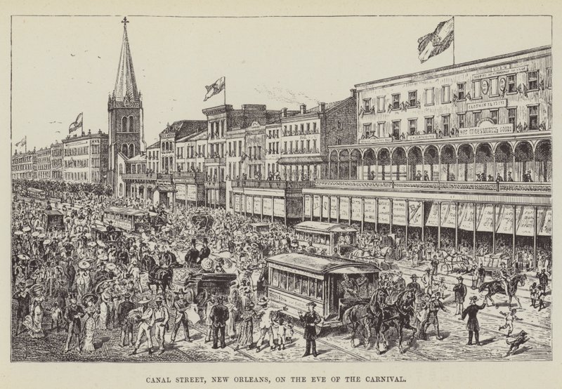 Canal Street, New Orleans, på karnevalets aften af George Augustus Sala