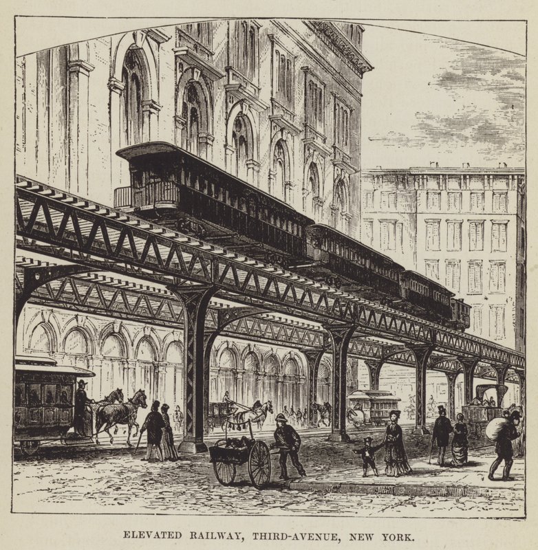 Højbane, Third-Avenue, New York af George Augustus Sala