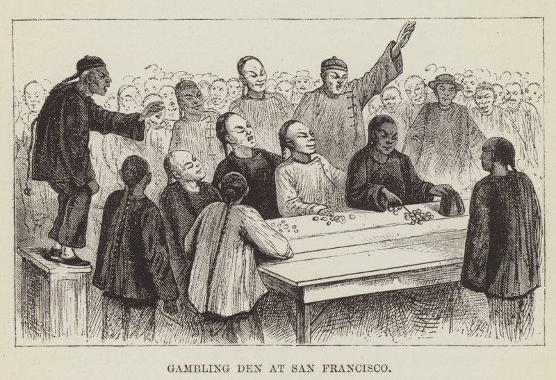 Gambling Den at San Francisco af George Augustus Sala