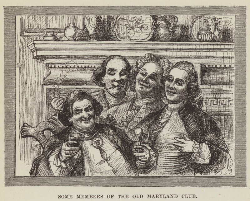 Nogle medlemmer af den gamle Maryland Club af George Augustus Sala