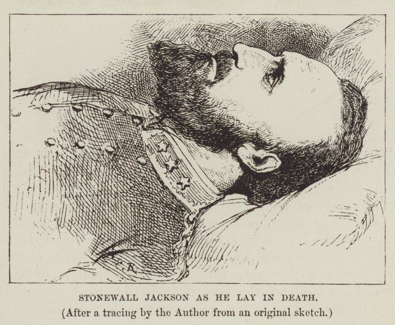 Stonewall Jackson, mens han lå i døden af George Augustus Sala