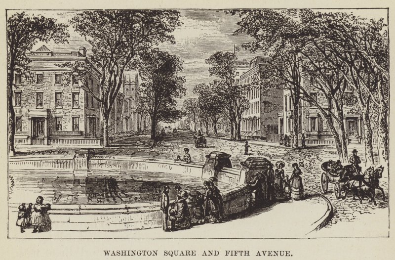Washington Square og Fifth Avenue af George Augustus Sala