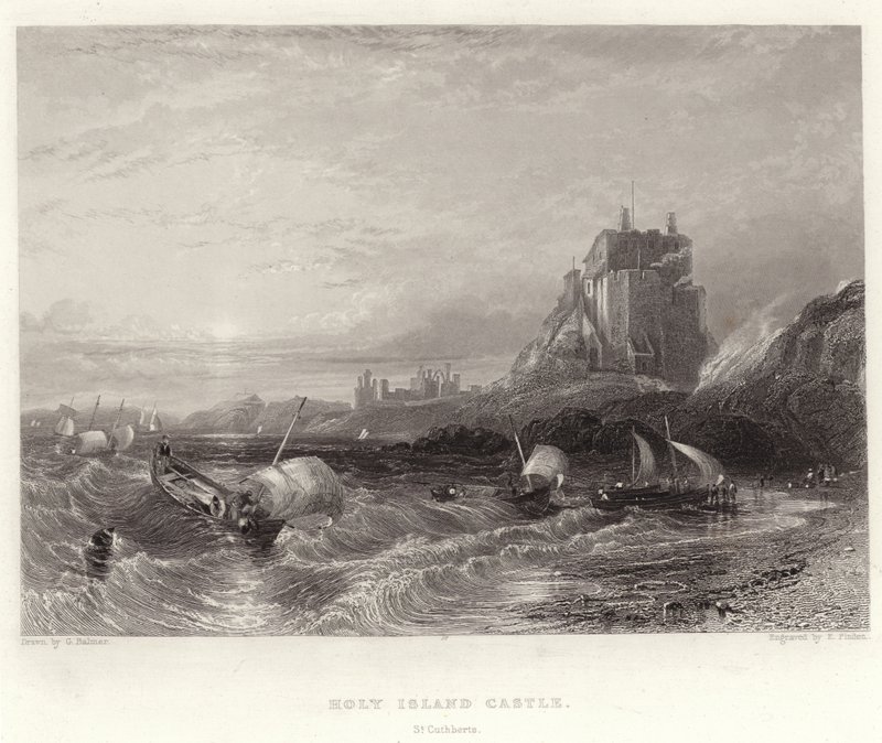 Holy Island Castle, St. Cuthberts af George Balmer