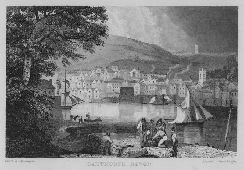 Dartmouth, Devon (gravering) af George Bryant Campion