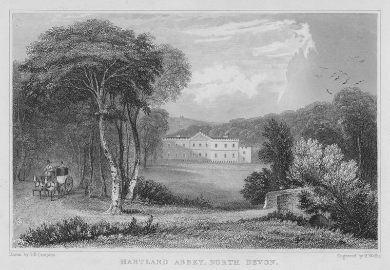 Hartland Abbey, North Devon (gravering) af George Bryant Campion