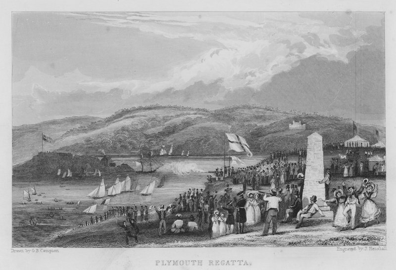 Plymouth Regatta (gravering) af George Bryant Campion
