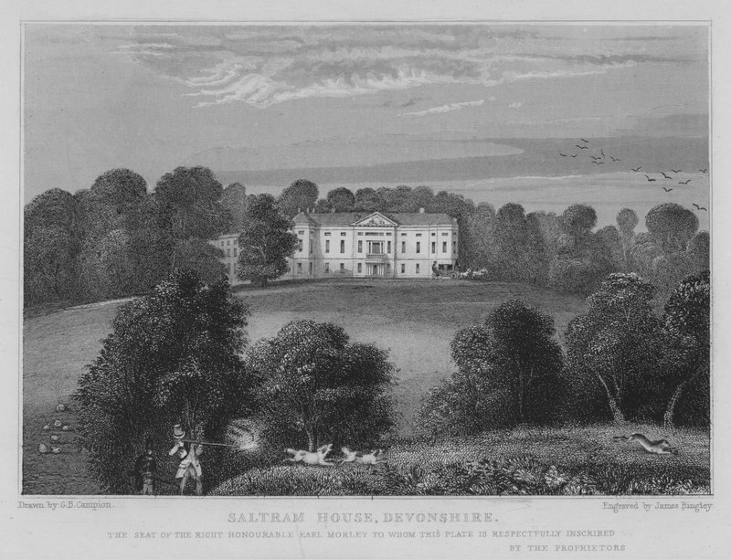 Saltram House, Devonshire (gravering) af George Bryant Campion