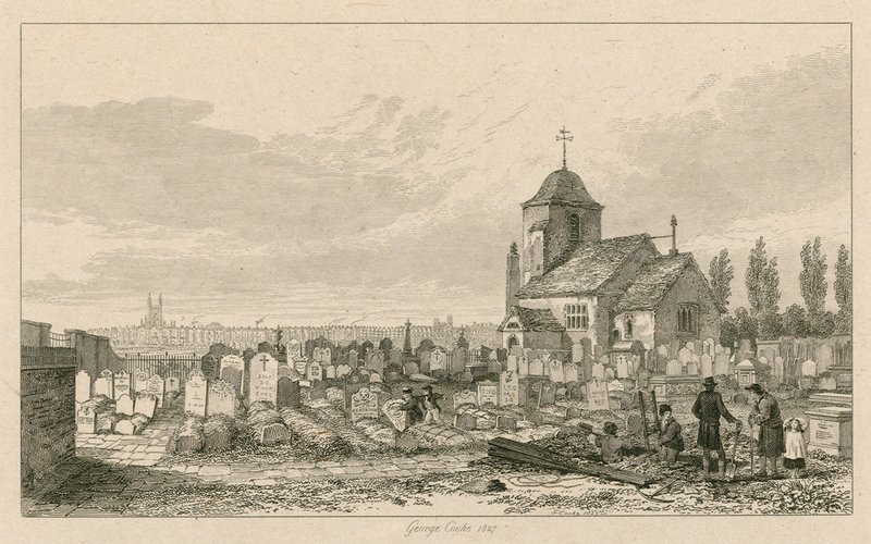 Old St Pancras Church, London af George Cooke